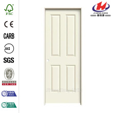 24 in. x 80 in. Smooth 4-Panel Painted Molded Single Prehung Interior Door